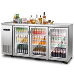 BODEGACOOLER Commercial Back Bar Refrigerator with 3 Glass Door, 20.5 Cu.Ft Beverage Cooler for Beer, Soda, Wine with LED Display & SUS 304 Stainless Steel Exterior