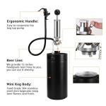 Chciyich 128 Oz Mini Keg Growler with Beer Tap System, 3.6L Keg Tap Pump Pressurized Hand Pump Draft Beer Dispenser for Homebrewing Picnic Parties, Black