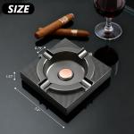 Cigar Ashtrays,Outdoor Large Ring Gauge Unbreakable Metal Ashtrays for Backyard/Patio/Outside/Indoor/Cigar Room/Living Room