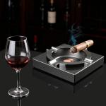 Cigar Ashtrays,Outdoor Large Ring Gauge Unbreakable Metal Ashtrays for Backyard/Patio/Outside/Indoor/Cigar Room/Living Room