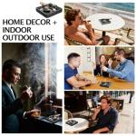 Cigar Ashtrays,Outdoor Large Ring Gauge Unbreakable Metal Ashtrays for Backyard/Patio/Outside/Indoor/Cigar Room/Living Room