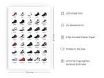 HAUS AND HUES Sneaker Posters for Guys - Michael Jordan Shoes Poster, Sneaker Wall Art Cool Posters for Guys Bedroom, Dope Prints, Cool Sneakerhead Room Decor, Jordans Evolution (Unframed 24x36)