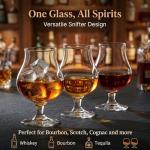 DeeCoo 2 Pack Crystal Whiskey, Bourbon, Scotch Glasses, Wine Tasting Glasses 7 oz, Shot Glasses Set, Old Fashioned Brandy Snifter Glass for Liquor Tequila Gin Cognac Vodka Cocktai, Gift for Men Father