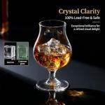 DeeCoo 2 Pack Crystal Whiskey, Bourbon, Scotch Glasses, Wine Tasting Glasses 7 oz, Shot Glasses Set, Old Fashioned Brandy Snifter Glass for Liquor Tequila Gin Cognac Vodka Cocktai, Gift for Men Father