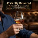 DeeCoo 2 Pack Crystal Whiskey, Bourbon, Scotch Glasses, Wine Tasting Glasses 7 oz, Shot Glasses Set, Old Fashioned Brandy Snifter Glass for Liquor Tequila Gin Cognac Vodka Cocktai, Gift for Men Father