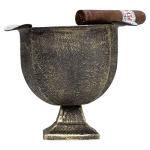 Stinky Cigar Ashtray, Designer Series, Box-Pressed, Deep Bowl Design, Windproof, Cast Gold