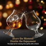 DeeCoo 2 Pack Crystal Whiskey, Bourbon, Scotch Glasses, Wine Tasting Glasses 7 oz, Shot Glasses Set, Old Fashioned Brandy Snifter Glass for Liquor Tequila Gin Cognac Vodka Cocktai, Gift for Men Father