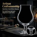 DeeCoo 2 Pack Crystal Whiskey, Bourbon, Scotch Glasses, Wine Tasting Glasses 7 oz, Shot Glasses Set, Old Fashioned Brandy Snifter Glass for Liquor Tequila Gin Cognac Vodka Cocktai, Gift for Men Father