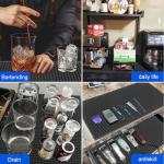 3 Pack Rubber Bar Mats, 24" x 12" Black Large Bar Service Mat, Spill Mat for Countertop, Bartending, Rubber Bar Mats, Efficient and Stylish Solution for Every Bartending Need,by KUKLIPJIM