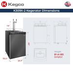Kegco K309X-2 Keg Dispenser, 2 Faucet, Black Stainless Steel
