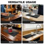 Facmogu 2PCS 12" x 6" Rubber Bar Mats, PVC Bar Service Mats for Cocktail Bartender, Spill Cup Pads Glass Whiskey Coffee Wine Tea Beer Coaster Placemats