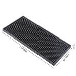 Facmogu 2PCS 12" x 6" Rubber Bar Mats, PVC Bar Service Mats for Cocktail Bartender, Spill Cup Pads Glass Whiskey Coffee Wine Tea Beer Coaster Placemats