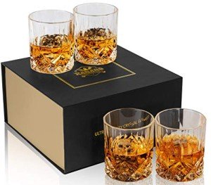 KANARS Whiskey Glasses Set - 10 Oz Rocks (4-Pack)