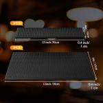 Tioncy 6 Pcs Bar Mat for Countertop 12 x 6 Inch,12 x 4 Inch Non Slip Rubber Mat Service Spill Cocktail Bartending Coffee Bar Mats for Hot Dishes Restaurants Barbershop Clippers Hot Pads, Black