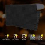 Tioncy 6 Pcs Bar Mat for Countertop 12 x 6 Inch,12 x 4 Inch Non Slip Rubber Mat Service Spill Cocktail Bartending Coffee Bar Mats for Hot Dishes Restaurants Barbershop Clippers Hot Pads, Black
