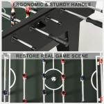 RAYKEEP 58" Foosball Table, Competition Soccer Table Game w/ 2 Balls for Adult Youth, Heavy-Duty Arcade Table Soccer for Home, Game Room (Black)