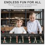 RAYKEEP 58" Foosball Table, Competition Soccer Table Game w/ 2 Balls for Adult Youth, Heavy-Duty Arcade Table Soccer for Home, Game Room (Black)