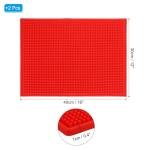 PATIKIL 2 Pack Red 16" x 12" x 0.4" PVC Bar Mats, Non-Slip Countertop Spill Mat for Kitchen, Restaurant, Bar, KTV, Counter, Barber Station, Hair Salon