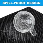 PATIKIL 2 Pack Red 16" x 12" x 0.4" PVC Bar Mats, Non-Slip Countertop Spill Mat for Kitchen, Restaurant, Bar, KTV, Counter, Barber Station, Hair Salon