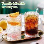 Vintage Hobnail Highball & Cocktail Glass Set