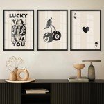 Set of 3 Poker Wall Art Posters 12"x16