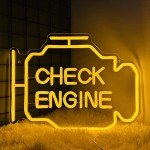 LED Check Engine Light Neon Sign for Man Cave