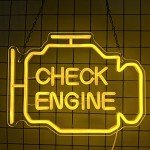 LED Check Engine Light Neon Sign for Man Cave