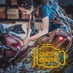 LED Check Engine Light Neon Sign for Man Cave