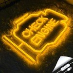 LED Check Engine Light Neon Sign for Man Cave