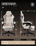 GTPLAYER Ergonomic Gaming Chair with Footrest & Speakers