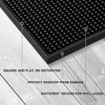 Black PVC Bar Service Mat Set, 2-Pack 18x12