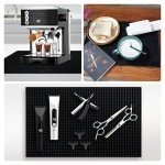 Black PVC Bar Service Mat Set, 2-Pack 18x12