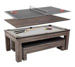 Atomic Hampton 3-in-1 Billiards, Ping Pong, Dining Table