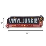 Vinyl Junkie LED Metal Sign for Man Cave