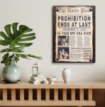 Vintage Prohibition Era Man Cave Sign - 16x24