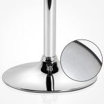 Adjustable Black PU Leather Bar Stools - Set of 2