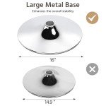 Adjustable Black PU Leather Bar Stools - Set of 2