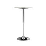Adjustable Height Round Glass Cocktail Table