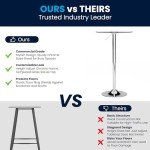 Adjustable Height Round Glass Cocktail Table