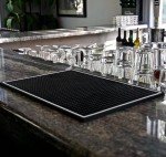 Highball & Chaser Stylish Bar Mat - 18x12 Inches