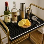 Highball & Chaser Stylish Bar Mat - 18x12 Inches