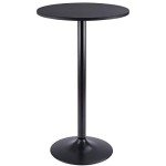 Furmax Round Bar Height Bistro Table - Black