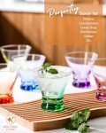 Colorful Stemless Martini Glasses Set of 6
