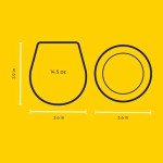 Set of 4 JoyJolt Stemless Wine Glasses 15-Oz