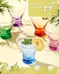Colorful Stemless Martini Glasses Set of 6
