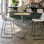 Adjustable Wood Bar Height Cocktail Table - Natural