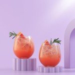 Set of 4 JoyJolt Stemless Wine Glasses 15-Oz