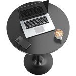 Furmax Round Bar Height Bistro Table - Black