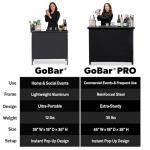GoBar Portable Pop-Up Bar Table with Carrying Case