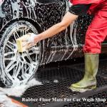 Heavy-Duty Black Rubber Floor Mat - 36" x 60